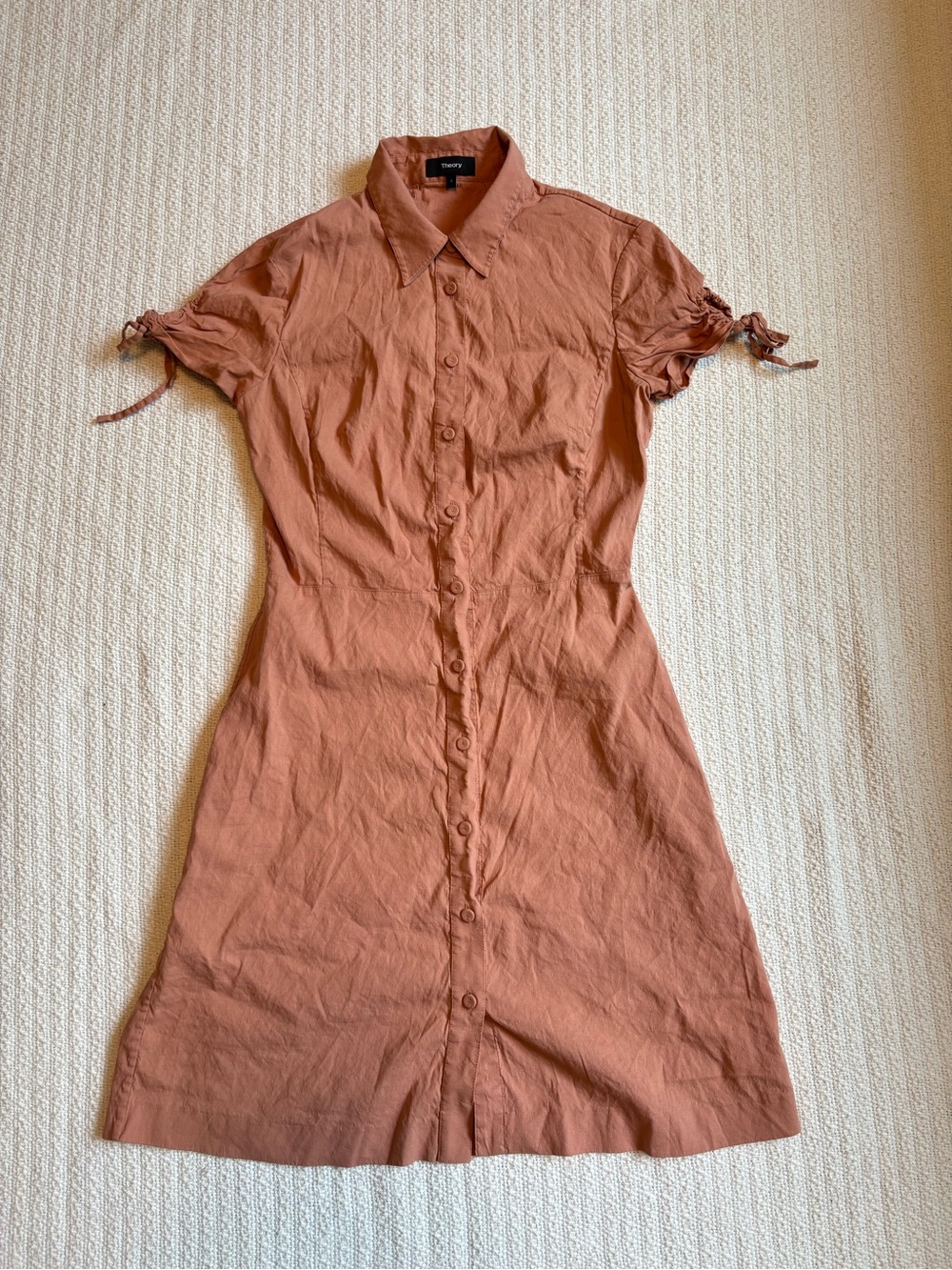 Women’s Theory Rust Button-Front Shirt dress